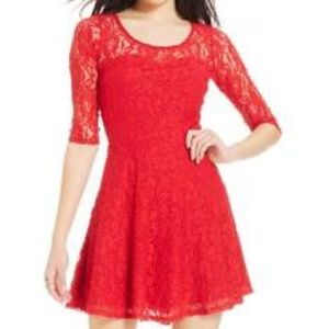 Material Girl red lace dress